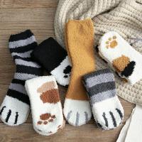 Chaussettes Pattes de chat Polaire Teddy Kawaii 